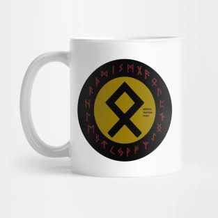 Yellow Othala Futhark Rune Symbol Mug